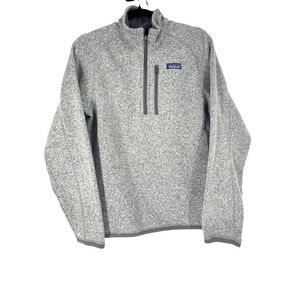 Patagonia Better Sweater 1/4 Zip Fleece Pullover Mens Small Grey 25523
